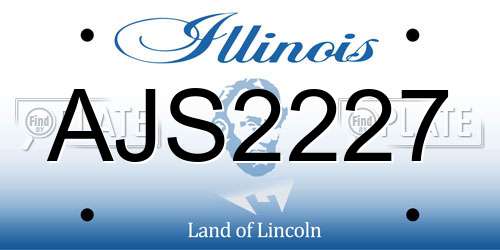 AJS2227 Illinois License Plate