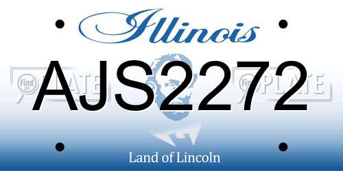 AJS2272 Illinois License Plate
