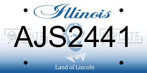 AJS2441 Illinois License Plate