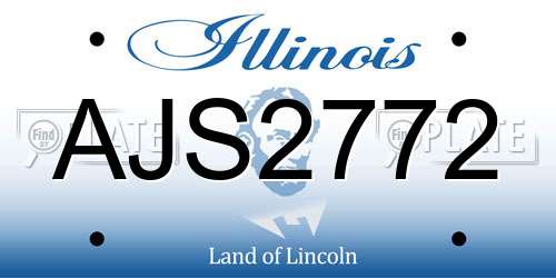 AJS2772 Illinois License Plate