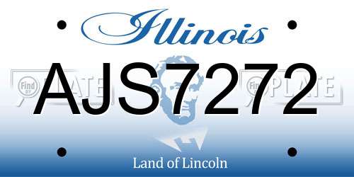 AJS7272 Illinois License Plate