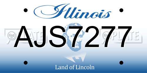 AJS7277 Illinois License Plate