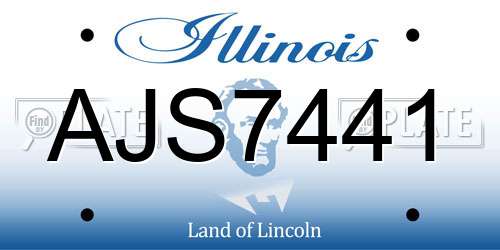AJS7441 Illinois License Plate