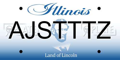 AJSTTTZ Illinois License Plate