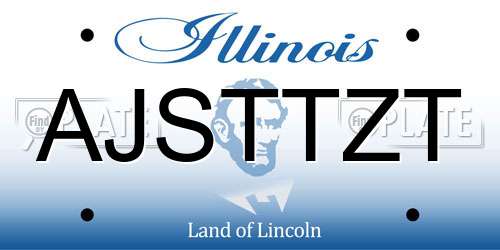 AJSTTZT Illinois License Plate