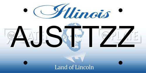 AJSTTZZ Illinois License Plate