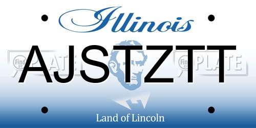 AJSTZTT Illinois License Plate
