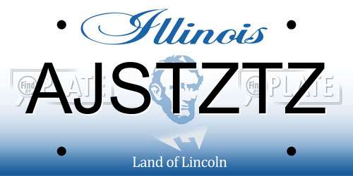 AJSTZTZ Illinois License Plate