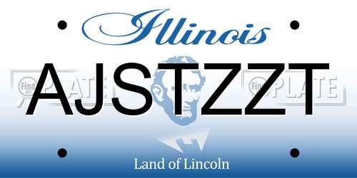 AJSTZZT Illinois License Plate