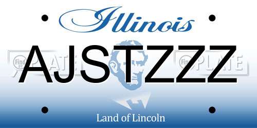 AJSTZZZ Illinois License Plate