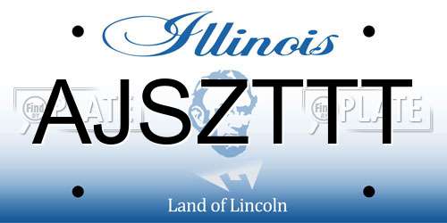 AJSZTTT Illinois License Plate