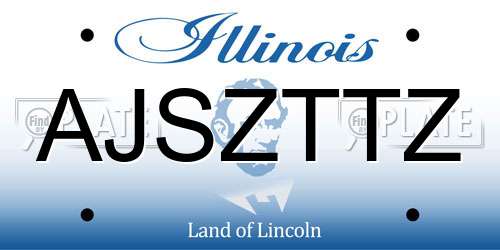 AJSZTTZ Illinois License Plate