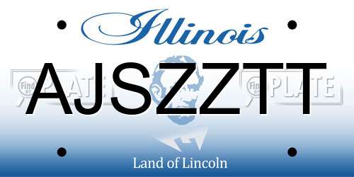 AJSZZTT Illinois License Plate