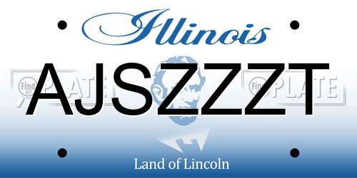 AJSZZZT Illinois License Plate