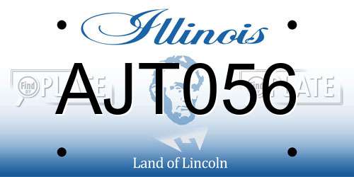 AJT056 Illinois License Plate