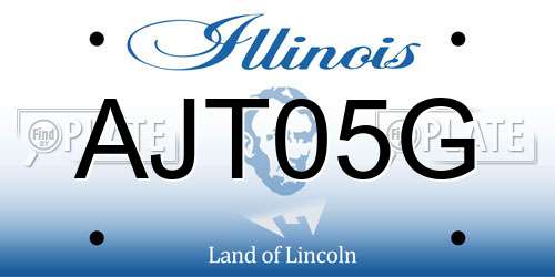 AJT05G Illinois License Plate