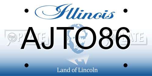 AJTO86 Illinois License Plate