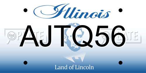 AJTQ56 Illinois License Plate