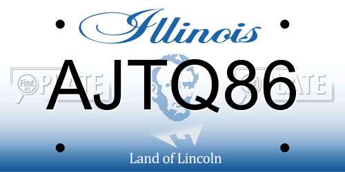 AJTQ86 Illinois License Plate