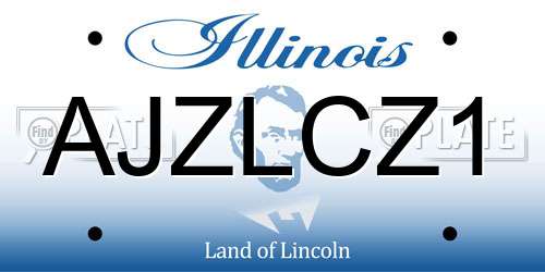 AJZLCZ1 Illinois License Plate