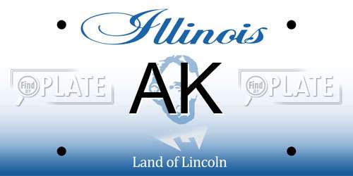 AK Illinois License Plate