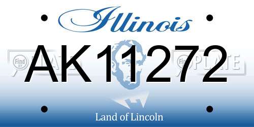AK11272 Illinois License Plate