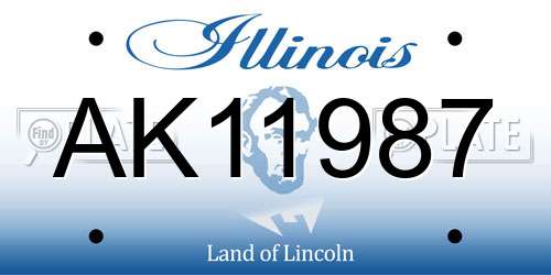 AK11987 Illinois License Plate