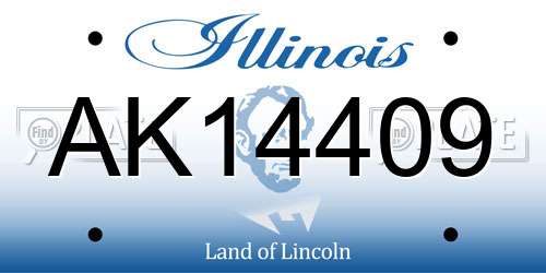 AK14409 Illinois License Plate
