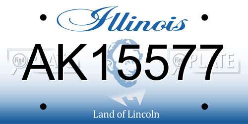 AK15577 Illinois License Plate