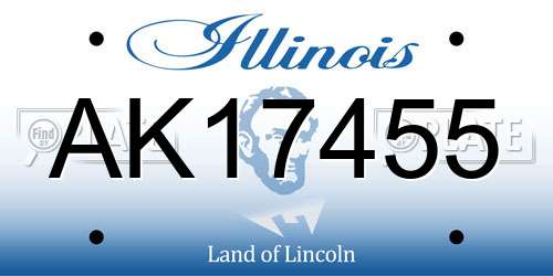 AK17455 Illinois License Plate