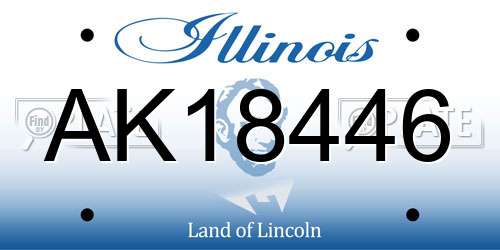 AK18446 Illinois License Plate