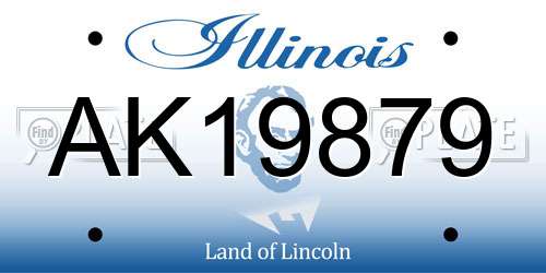 AK19879 Illinois License Plate