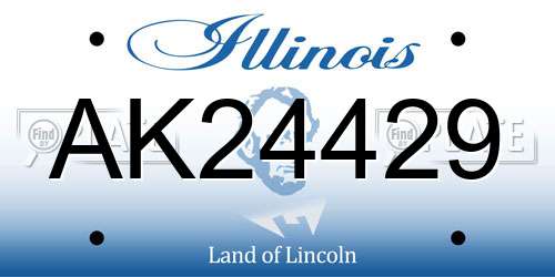 AK24429 Illinois License Plate