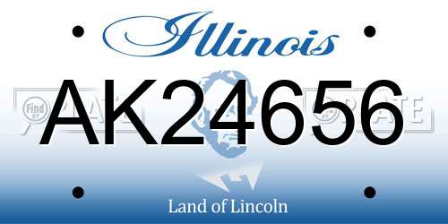 AK24656 Illinois License Plate