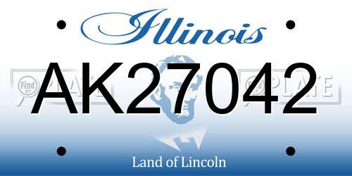 AK27042 Illinois License Plate