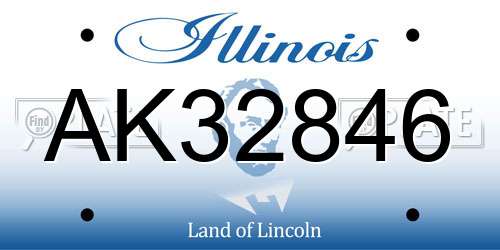AK32846 Illinois License Plate