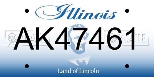 AK47461 Illinois License Plate