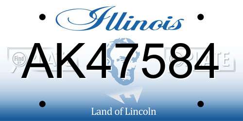 AK47584 Illinois License Plate