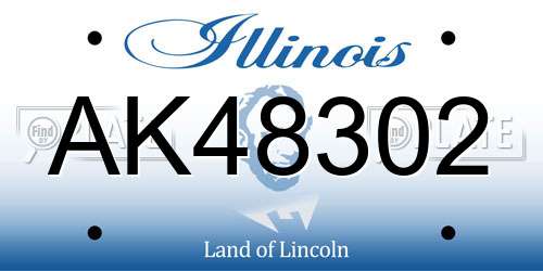 AK48302 Illinois License Plate