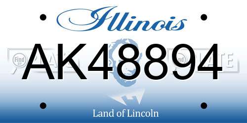 AK48894 Illinois License Plate