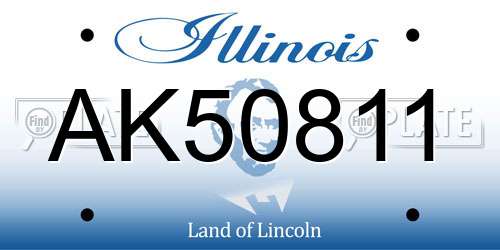 AK50811 Illinois License Plate