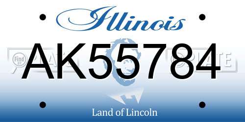 AK55784 Illinois License Plate
