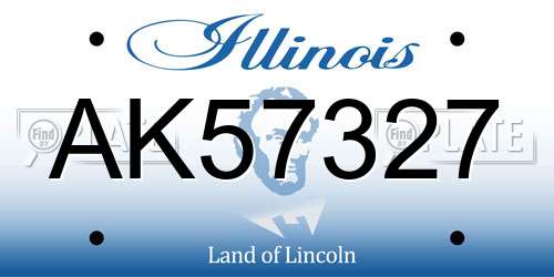 AK57327 Illinois License Plate