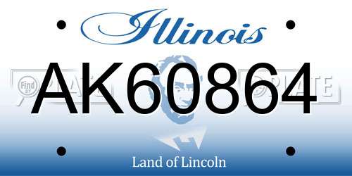 AK60864 Illinois License Plate