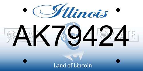 AK79424 Illinois License Plate