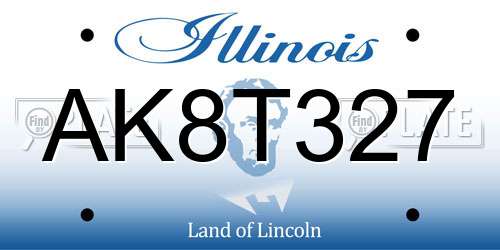 AK8T327 Illinois License Plate