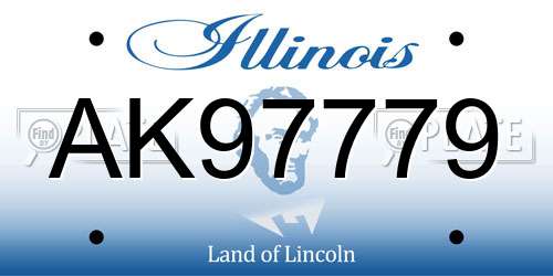 AK97779 Illinois License Plate