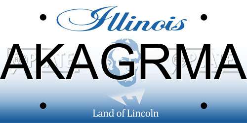 AKAGRMA Illinois License Plate