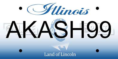 AKASH99 Illinois License Plate