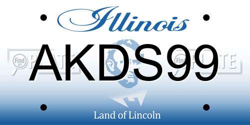 AKDS99 Illinois License Plate